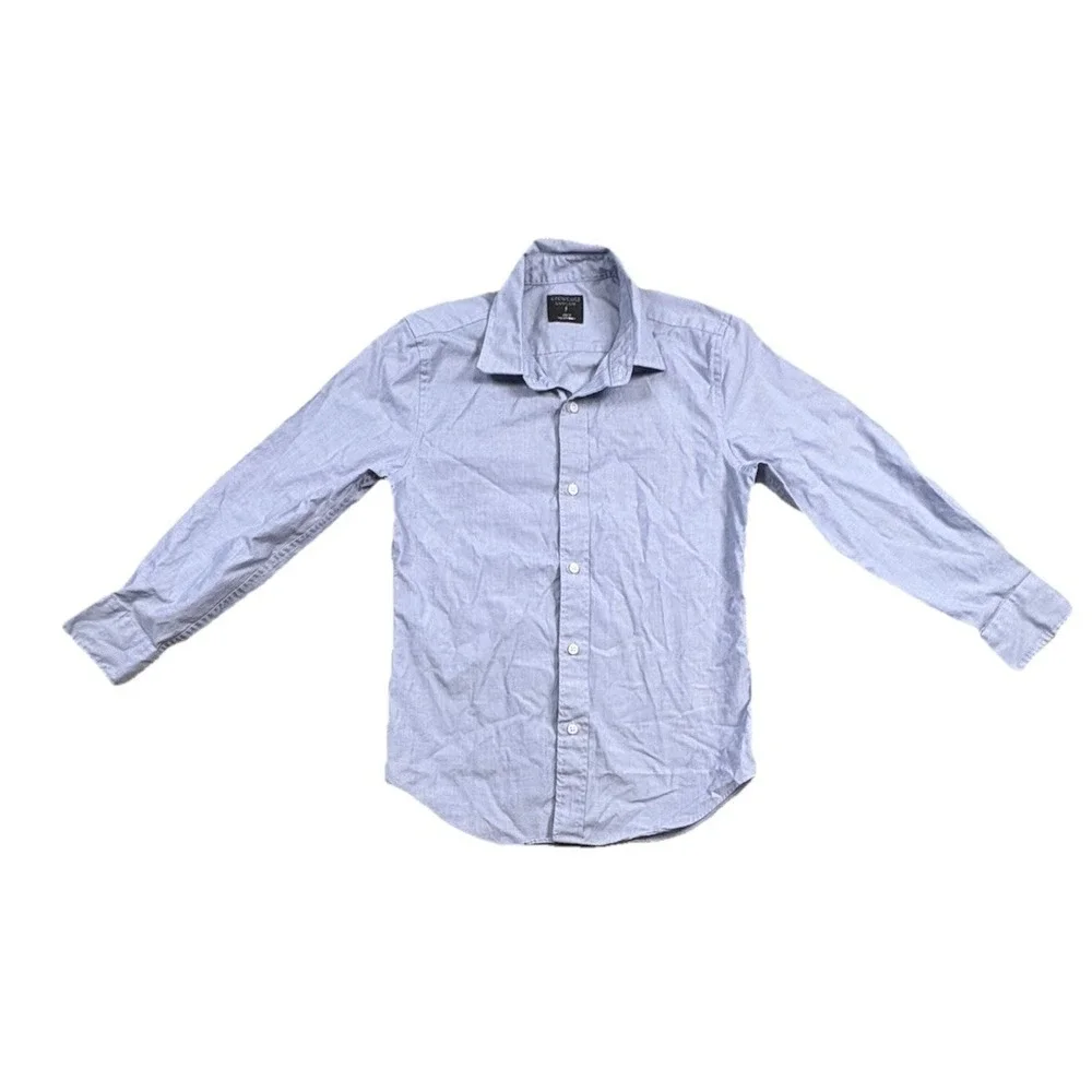 Crewcuts Ludlow J Crew Dress Shirt Size 10 Boy Button Up Long Sleeve Micro Check